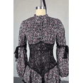thumbnail image 6 of Enchanting Noir Bloom Mini Dress (S, MultiWhite), 6 of 9