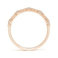 thumbnail image 2 of ANGARA Natural Vintage Inspired Bezel & Diamond Wedding Band in 14K Rose Gold for Women (Size-1.3mm| Color-G| Clarity-VS2) | Anniversary, Jewelry Gift for Women | Natural Diamond Ring, 2 of 9