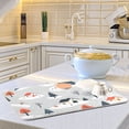 thumbnail image 6 of Yayeee Dish Drying Mat for Kitchen Counter 16"x18" Microfiber Absorbent Pad, Cartoon Blue Houses, 6 of 7