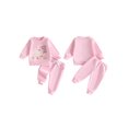 thumbnail image 2 of Conjunto de 2 piezas para niña pequeña: sudadera de manga larga con estampado de ganso y pantalón deportivo., 2 of 8