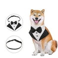 thumbnail image 4 of Comfortable Gentleman Scarf Formal Collar Bowknot Accessories Adjustable Dress-up Pet Neck Tie Costume for Puppy Dog Bow Tie Dog Tuxedo BLACK STRIPE L, 4 of 8