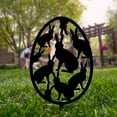 thumbnail image 3 of Bunny Garden Statues Acrylic Rabbit Yard Art Outdoor Black Rabbit Decor Silhouett Animals Stake Garden Decorations Outdoor Garden Statue for Lawn and Yard Decor Ornaments, 3 of 5