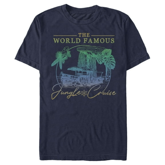 Men's Jungle Cruise The World Famous La Quila Ombre Graphic Tee Navy Blue 3X Large
