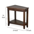 thumbnail image 5 of Flint Chairside Table with Shelf, 24 Inch Angled Dark Brown Mahogany, 5 of 5