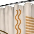 thumbnail image 4 of Nordic Ethnic Shower Curtain 72x84 Inches Polyester Quick-Dry Bathroom Curtain with Plastic Rings Tribal Aesthetic, 4 of 5