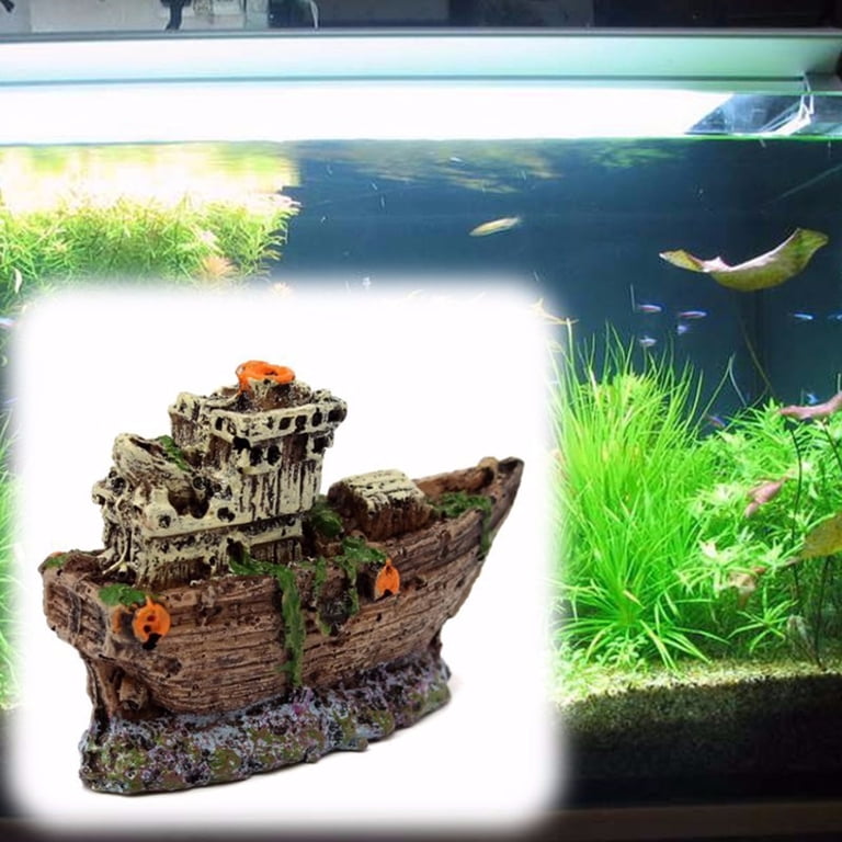 Sunken Pirate Ship Aquarium Decoration