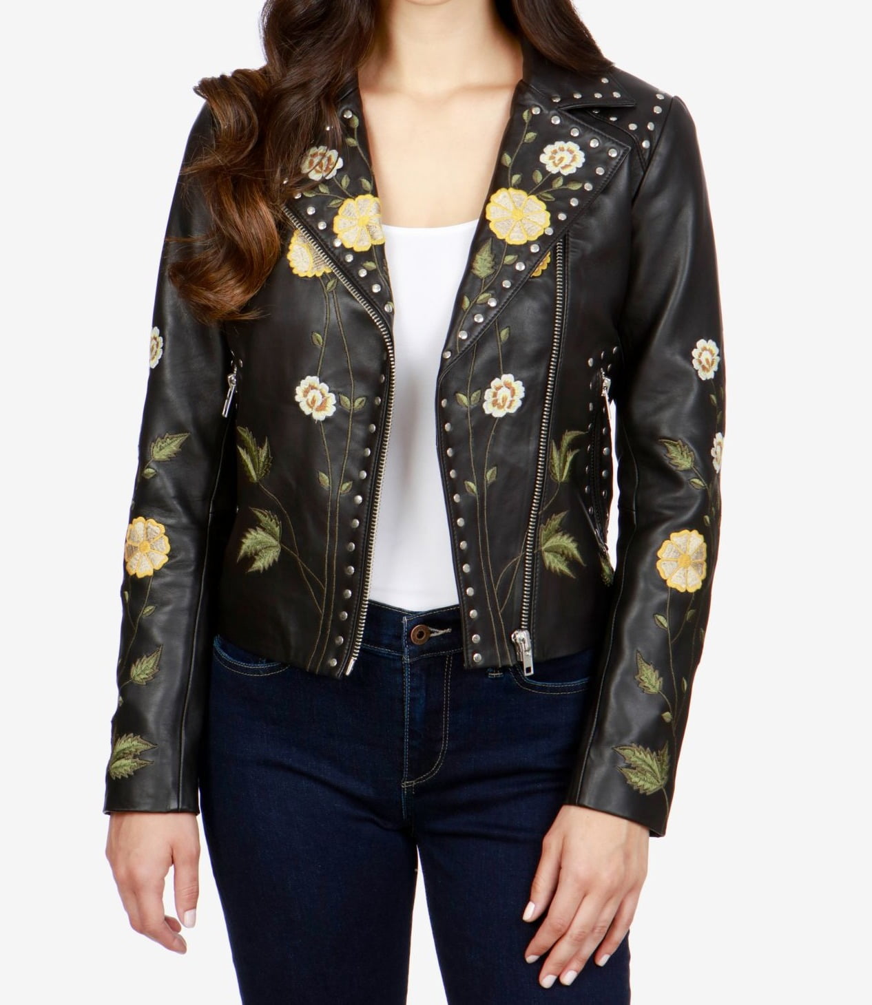 Lucky Brand Coats & Jackets Lucky Brand Womens Embroidered Moto