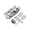 Silver, variant on Invisible Door Hinges 125 Degree Swing Concealed Hinge Heavy Duty Aluminum Alloy Butt Hinge for Door, Folding Door