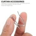 thumbnail image 2 of PBPBOX 100Pcs S-Shape Silver Iron Pleated Curtain Rod Accessories for Fabrics, 2 of 8