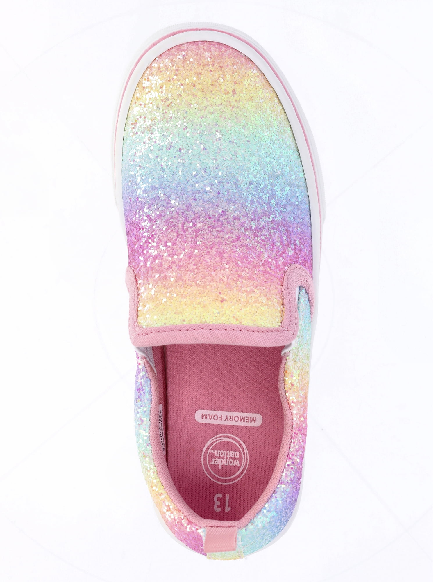 Wonder Nation Girls Slip On Sneakers