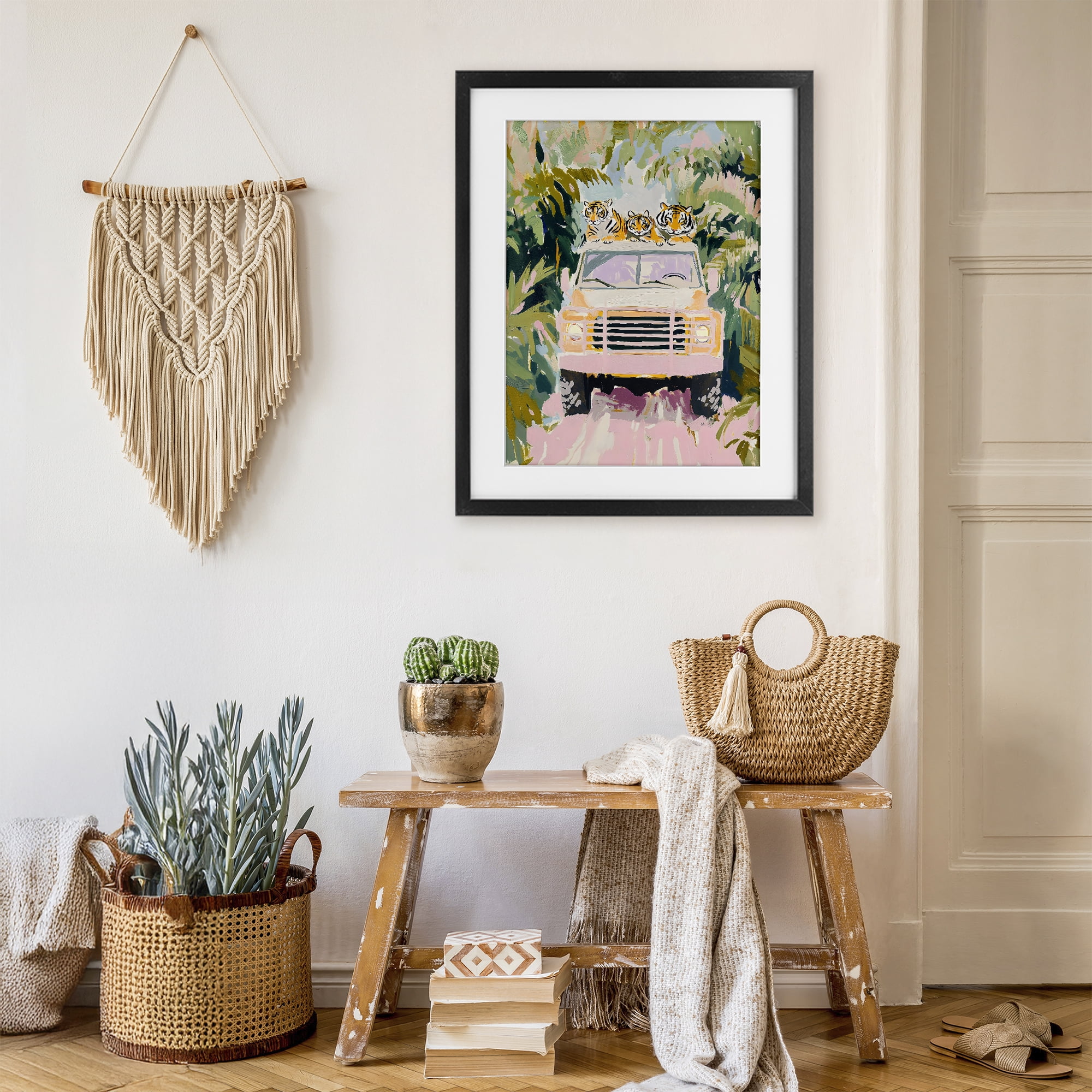 Stupell Industries Safari Trip Tiger Trio Black Framed Print Under Glass, design by The Prints Vibe