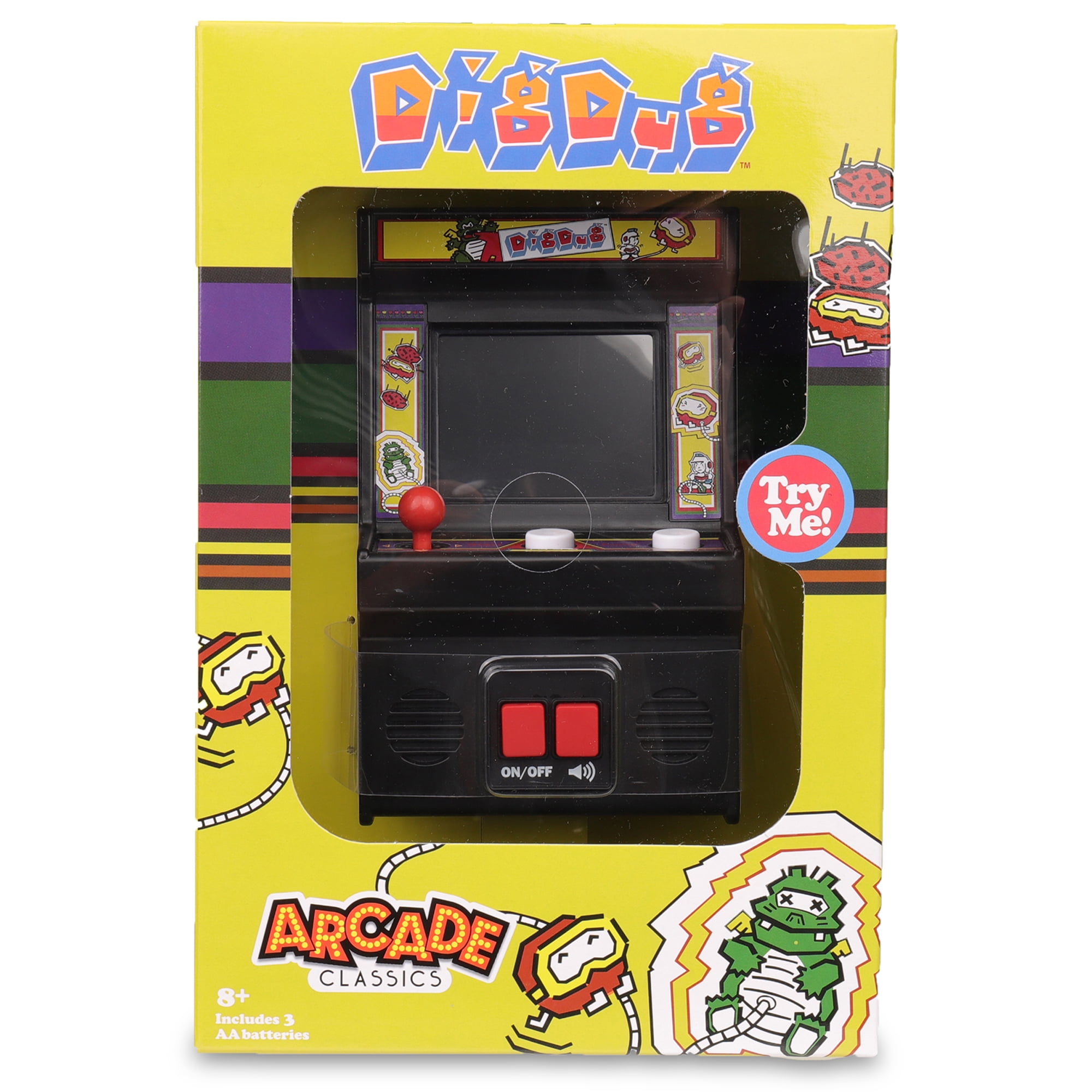 Mini Arcade Classics DigDug Game Handheld Dig Dug Retro Cabinet 13 Basic Fun W5 for sale online 