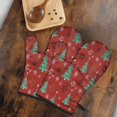 thumbnail image 5 of Cute Oven Mitts,Red Christmas Tree Pattern Oven Mitt 2-Pack Set,Kitchen Gloves for Oven,Heat Resistant Oven Mitts 7.7"x12", 5 of 7