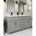 thumbnail image 4 of Brookings 60 Inch Bathroom Vanity, Shaker, Solid Wood, Fully Assembled, Sherwin Williams® Gray – Design House, 214999, 4 of 12