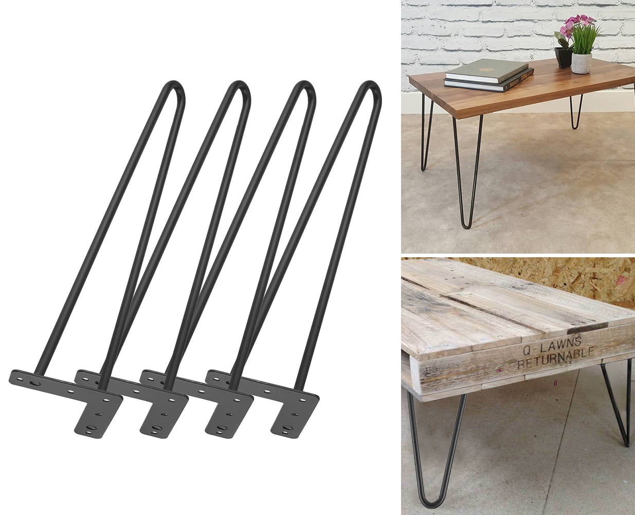 Black Hairpin Legs,Set for 4 Heavy Duty Table Legs Home Accessories for