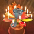 thumbnail image 5 of Rotating Music Lotus Cake Candle Birthday Party Magical Flower Blossom Candle, 5 of 5