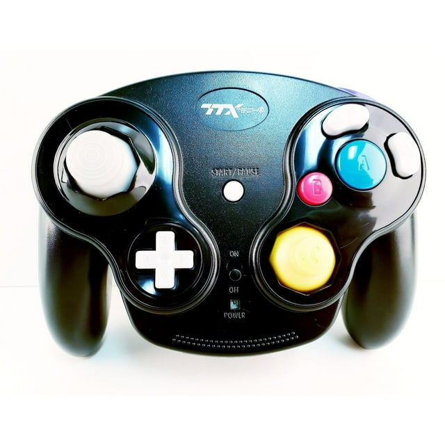 TTX Tech GC Manette Sans Fil Wavedash 2,4 GHz pour Nintendo GameCube - Noir