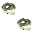thumbnail image 2 of stanreset Fun Cartoon Dinosaur Mask Costume Accessory for Kids Festivals and Birthdays Open Mouth Green 2Set, 2 of 4