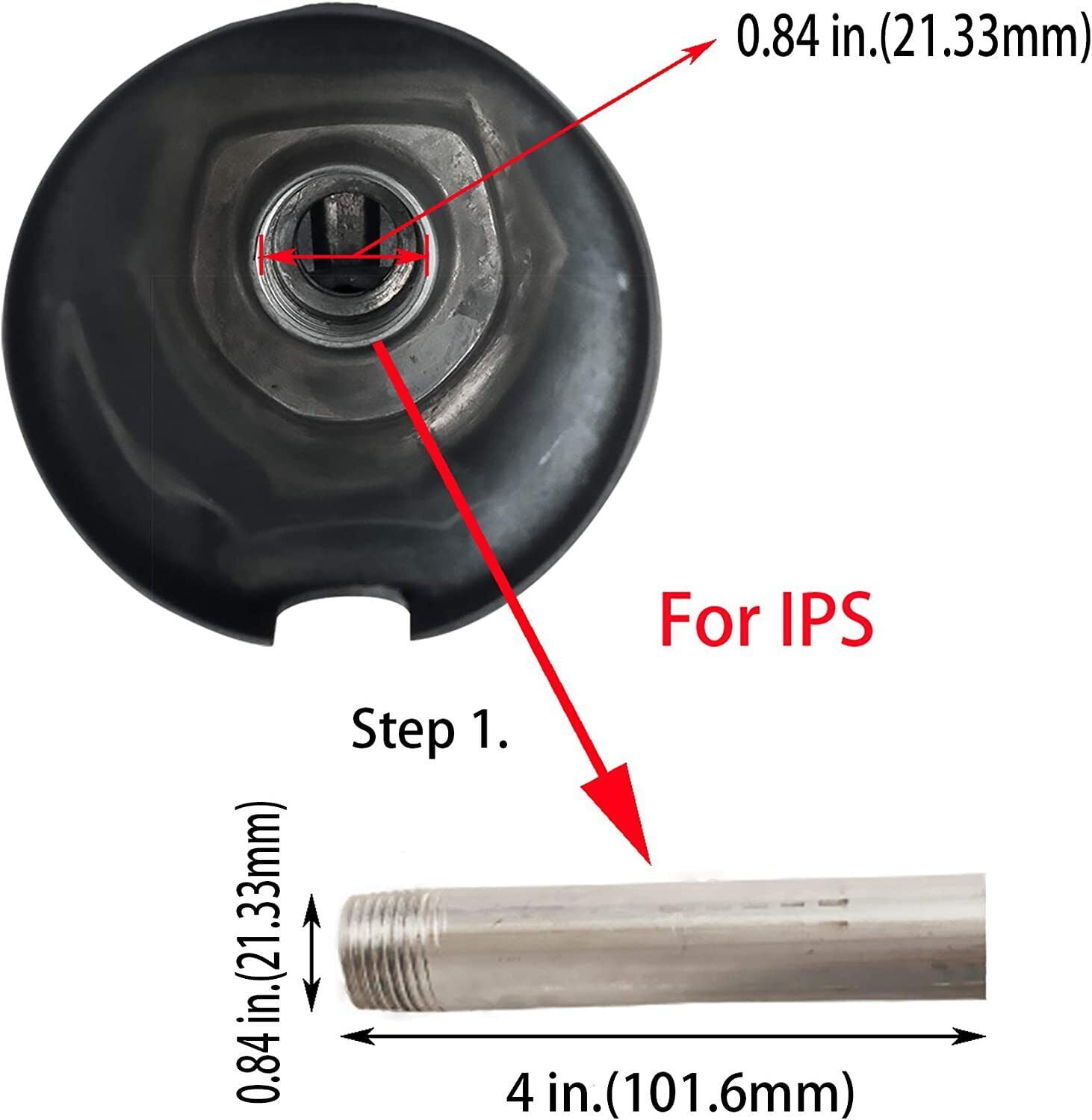 IPS Inside Thread 4 1/2" Universal Bathroom Tub Spout w/ Diverter Heavy Duty