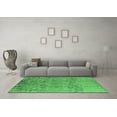 thumbnail image 3 of Ahgly Company Indoor Square Oriental Emerald Green Industrial Area Rugs, 8' Square, 3 of 4