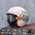 thumbnail image 3 of Casco de motocicleta retro de última generación, abierto, 3/4, para bicicleta tipo chopper, con lente, aprobado por DOT, orz-060, 3 of 5