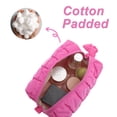 thumbnail image 2 of Unique Bargains Quilted Cosmetic Organizer for Women Rose Red, 2 of 7