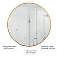 thumbnail image 3 of Canddidliike 28" Metal Round Mirror, Large Wall Mounted Decorative Vanity Mirror - Gold, 3 of 9