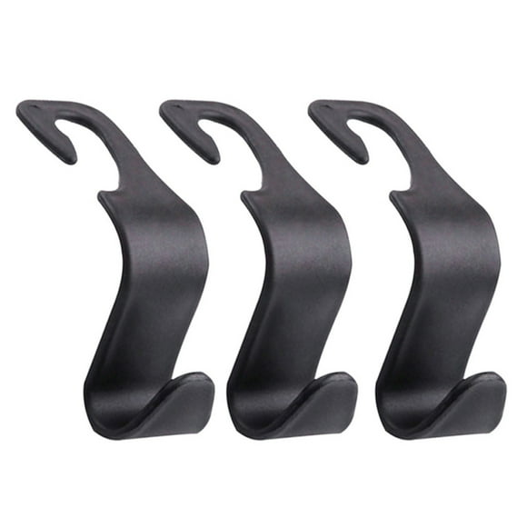 Universal Car Seat Back Headrest Hook S Type Car Seat Headrest Hook for Handbag Purse Coat, 3 Pieces