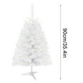 thumbnail image 4 of Xecvkr Christmas Tree with LED Flocked Hinged Spruce Home Office Party Holiday Decor PVC Branch Easy Assembly Natural Look Stable Large Customizable 17.7-35.4in, 4 of 5