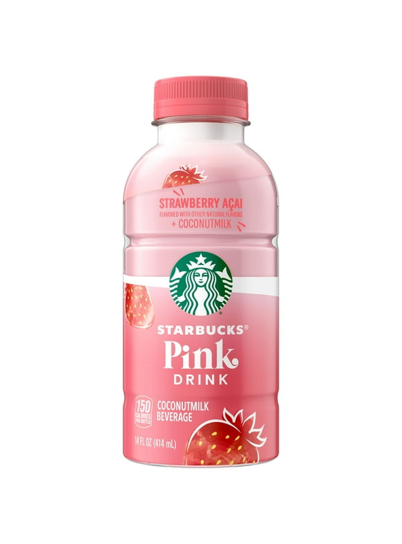 Starbucks Pink Drink Strawberry Acai with Coconut Milk Beverage, 14 fl oz