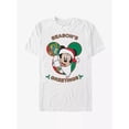 thumbnail image 1 of Disney Mickey Mouse Holiday Greeting White Graphic T-Shirt All Size S-5XL, 1 of 4