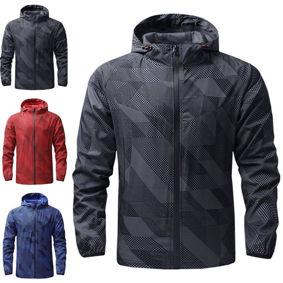 Zysthvn Outdoor Mens Full Zip Jacket Lightweight Fall Casual Mens Coats Solid with Pockets Long Sleeve