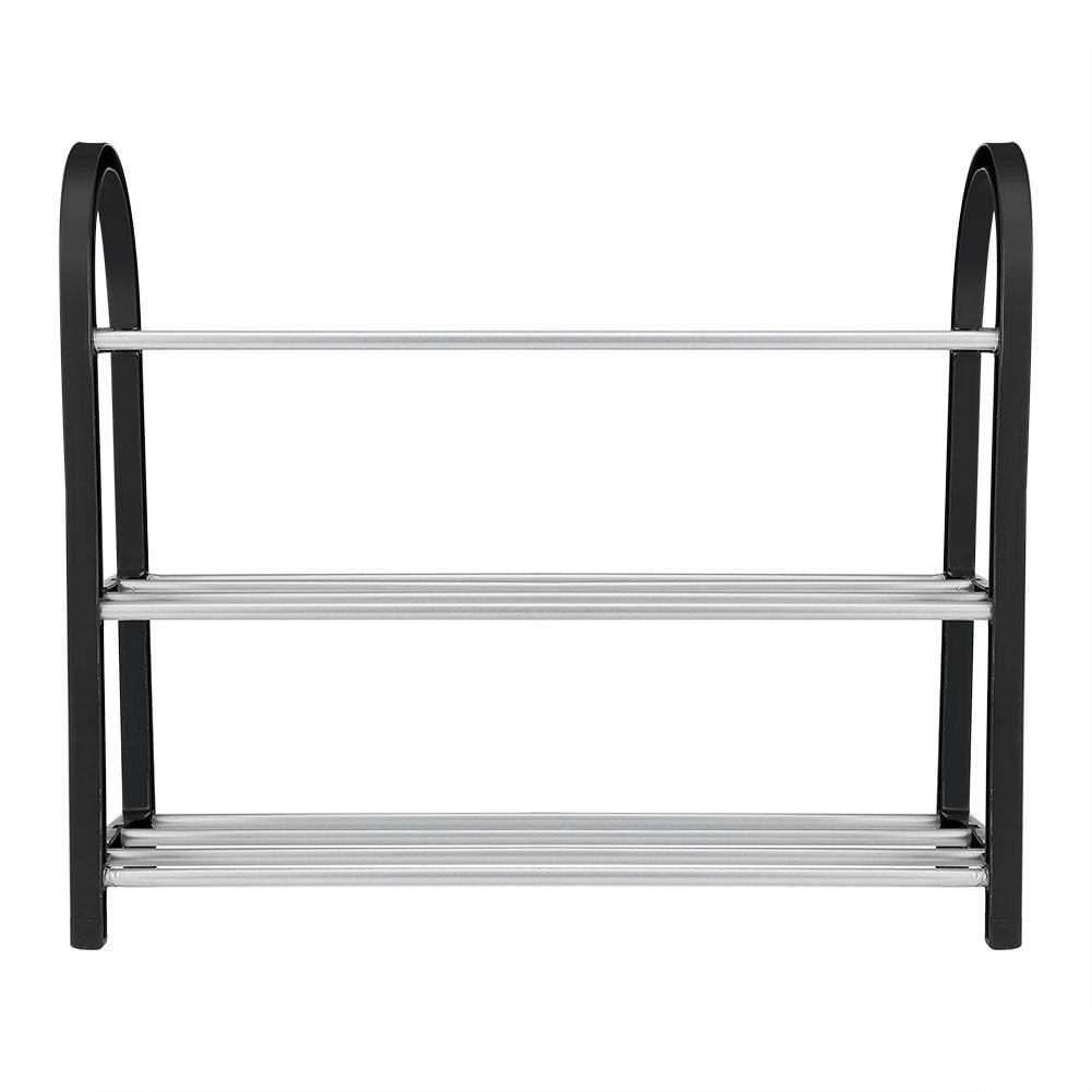 Garosa Plastic + Aluminum Metal Standing Shoe Rack DIY Shoes Storage