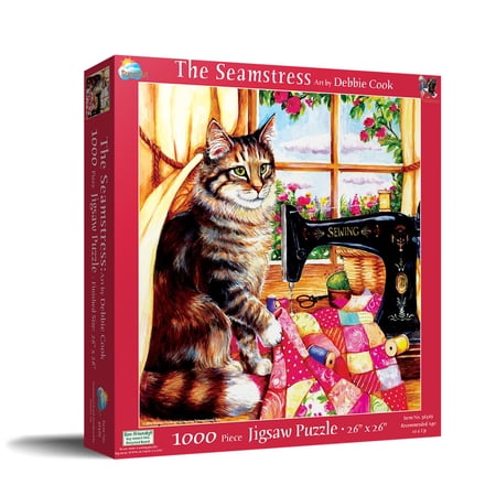 SUNSOUT INC - The Seamstress - 1000 pc Jigsaw Puzzle by Artist: Debbie Cook - Finished Size 26  x 26  - MPN# 36469 price history on PriceWatchPro