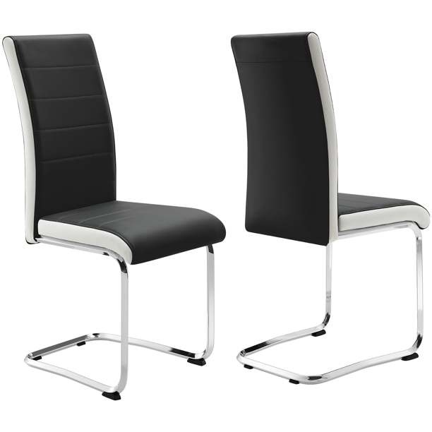 Surmoby Modern Dining Chairs Set of 2, High Back PU Leather Dining Room