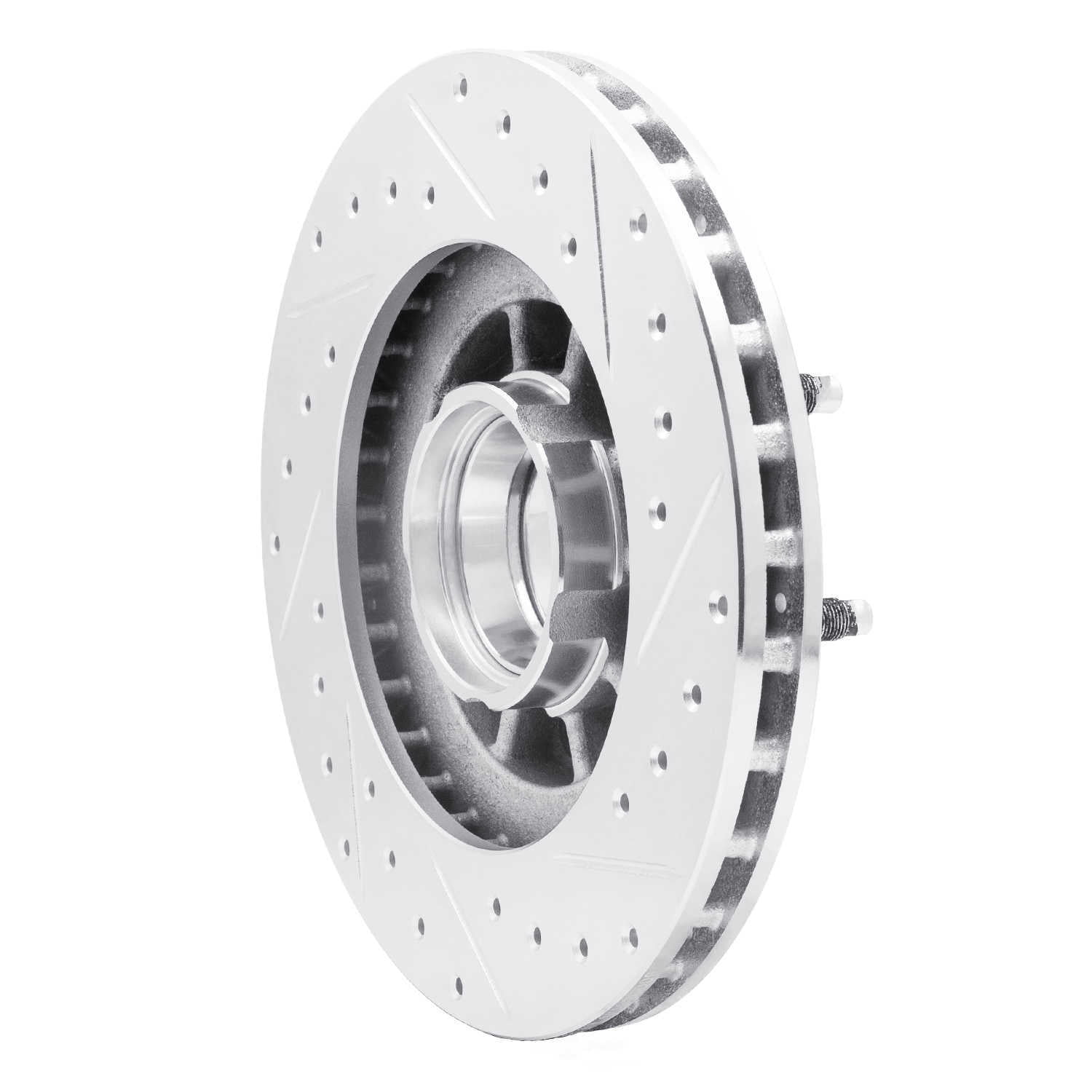 Dynamic Friction Company 631-54156L DFC Brake Rotor - Drilled And Slotted - Silver
