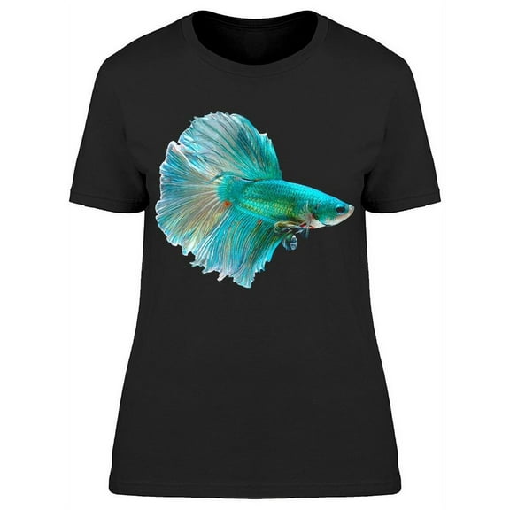 Silver Bluish Siamese Betta Fish T-Shirt Women -Image by Shutterstock, Female Medium