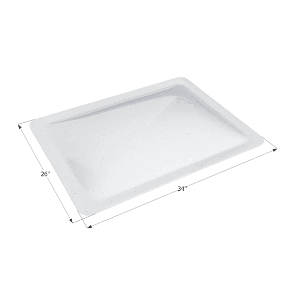 Icon Technologies 01859 - 26"W x 34"L White Rectangular Outer Skylight