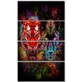 thumbnail image 2 of Tiger and Panther with Splashes - Animal Canvas Art Print, 2 of 3