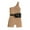 Coffee, variant on WEIYLL Rompers for Girls 2025 Sleeveless Solid Ribbed Off Shoulder Belt Waist Bag Outfits Light Blue Baby Overalls for 2-3 Years