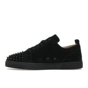 Christian Louboutin Mens Louis Junior Spikes Veau Velours Sneaker Black Shoes, from StockX