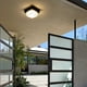thumbnail image 5 of Lámpara de Techo Impermeable para Exterior | Lámpara Colgante Moderna de Hierro para Terraza, Entrada, Pasillo, Patio y Balcón | Aplique de Pared Negro de 16 X 16 X 10 Cm, 5 of 7
