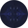 thumbnail image 1 of Ahgly Company Tapis d'Intérieur Rond Lavable en Machine Transitionnel Noir Nuit, 6 Pieds Rond, 1 of 7