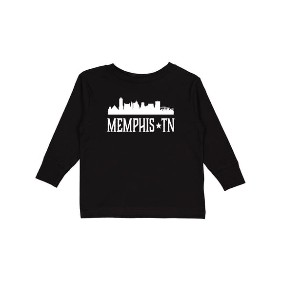 Inktastic Memphis Tennessee Skyline TN Cities Boys or Girls Long Sleeve Toddler T-Shirt