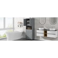 thumbnail image 6 of Tall Bathroom Cabinet with Laundry Basket, Large Storage Space Tilt-Out Laundry Hamper and Upper Storage Cabinet, Grey, 6 of 67