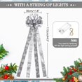 thumbnail image 3 of Decoración para árbol de Navidad Zeyune, 30 x 113 cm, con luces LED, color plateado, 3 of 7