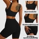 thumbnail image 3 of Conjuntos de entrenamiento acanalados para mujer, 2 piezas, sujetador deportivo sin costuras, cintura alta, leggings de yoga, 3 of 6