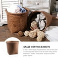 thumbnail image 4 of 1Pc Straw Woven Wastebasket Practical Trash Can Waste Paper Basket Storage Bin, 4 of 8