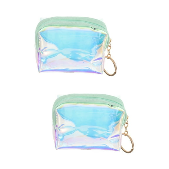HOMEMAXS 2pcs Travel Coins Card Holder Wallet Multifunction Coin Purse  Small Makeup Pouch for Students