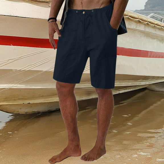 Aayomet Mens Swim Trunks Men Summer Short Pant Printed Short Loose Tether Pocket Board Casual Pant Short Beach Fashion Short,Blue M